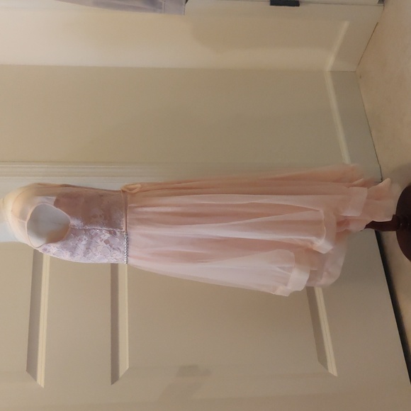 Speechless kids, Big Girls, hi-lo, Glitter Lace Illusion-Neck Dress sz 10 - Picture 3 of 12